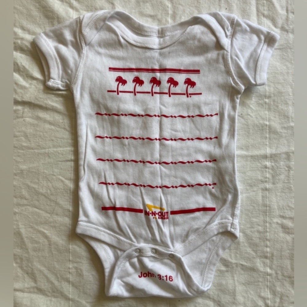 In N Out Burger Onesie 6-12 months